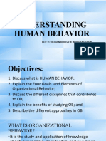 Understanding Human Behavior