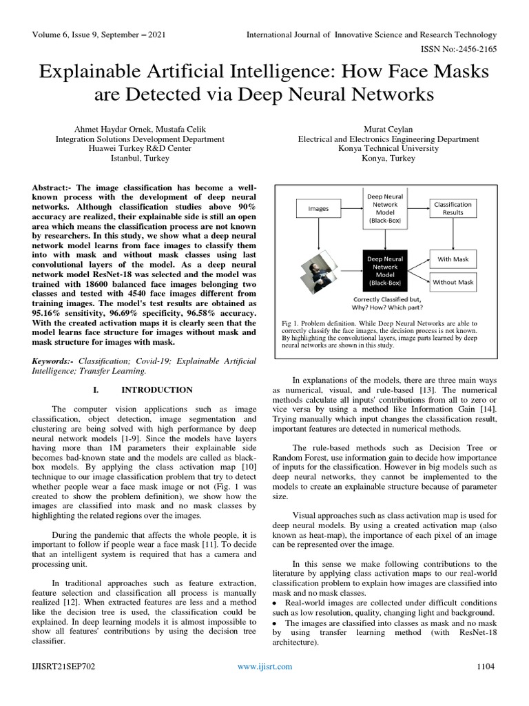 Explainable AI for Face Mask Detection | PDF | Deep Learning | Computer ...