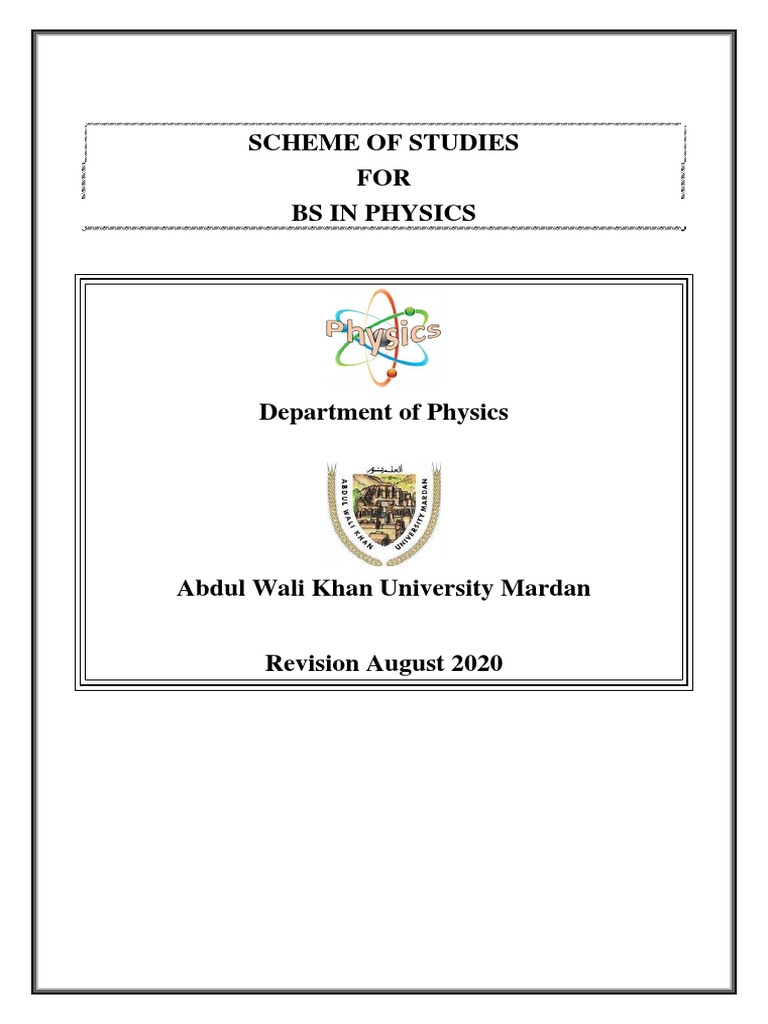 BS Physics Study Scheme Overview | PDF | Force | Special Relativity