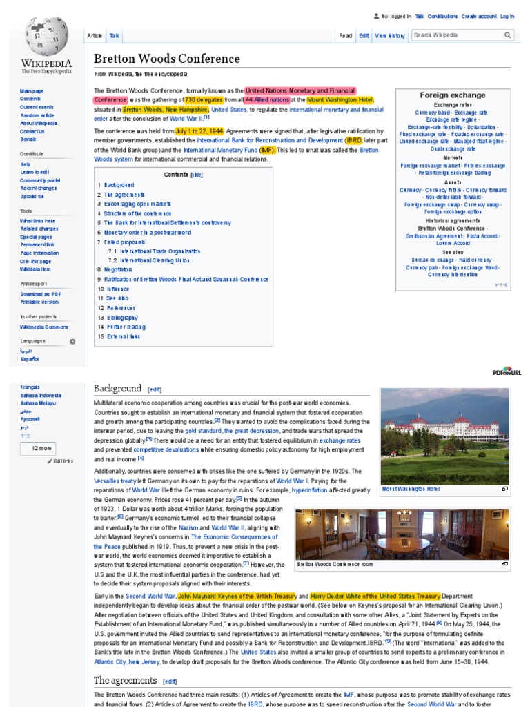 Wikipedia Notes - International Economic Law | PDF | International Finance  | Global Politics
