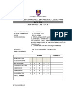 Environmental Engineering Laboratory Open-Ended Lab Report: Marks Comments