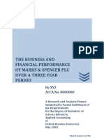 M&S Financial Performance Analysis