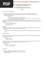 College of Accountancy and Business Administration: Data, Information, and Knowledge