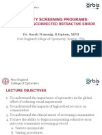 Community Screening Programs Identifying Undetected Refractive Error