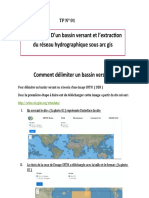 Délimitation D'un Bassin Versant Et L'extraction Du Réseau Hydrographique Sous Arc Gis