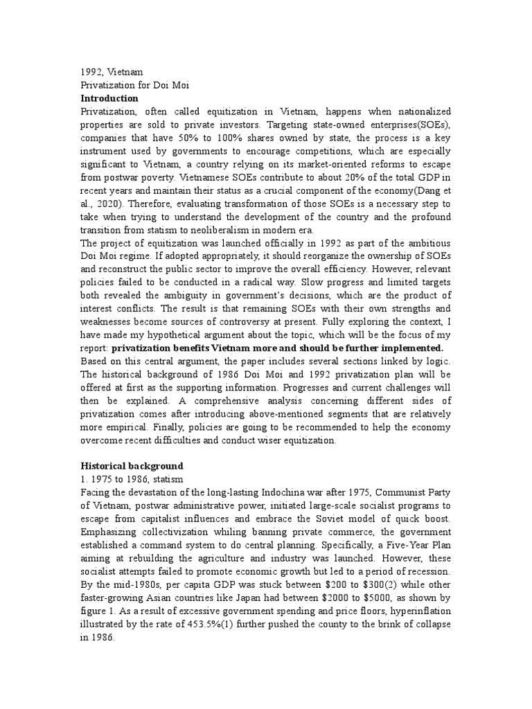 Vietnam | PDF | Privatization | Foreign Direct Investment