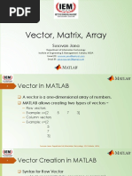 MATLAB - Vector, Matrix, Array