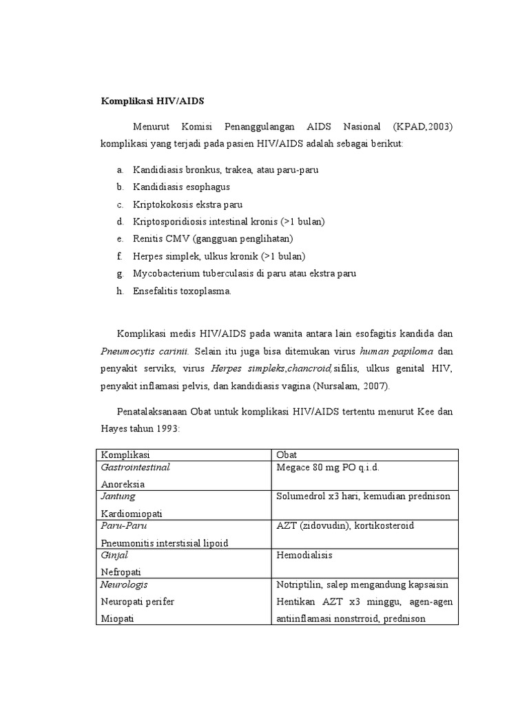 Komplikasi HIV | PDF
