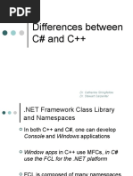 Differences Between C# and C++: Dr. Catherine Stringfellow Dr. Stewart Carpenter