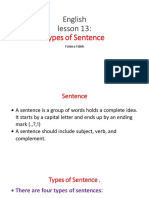 Types of Sentence