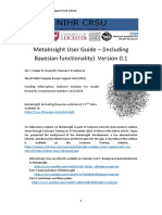 Metainsight User Guide - (Including Bayesian Functionality) Version 0.1