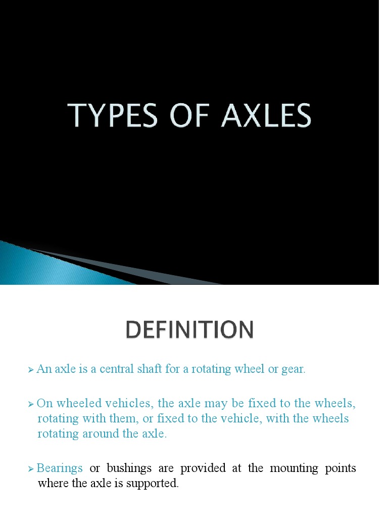 Type Axle | PDF | Axle | Mechanical Engineering