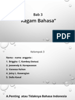 (KELOMPOK 3) RAGAM BAHASA