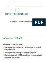 1 - Introduction To IHRM