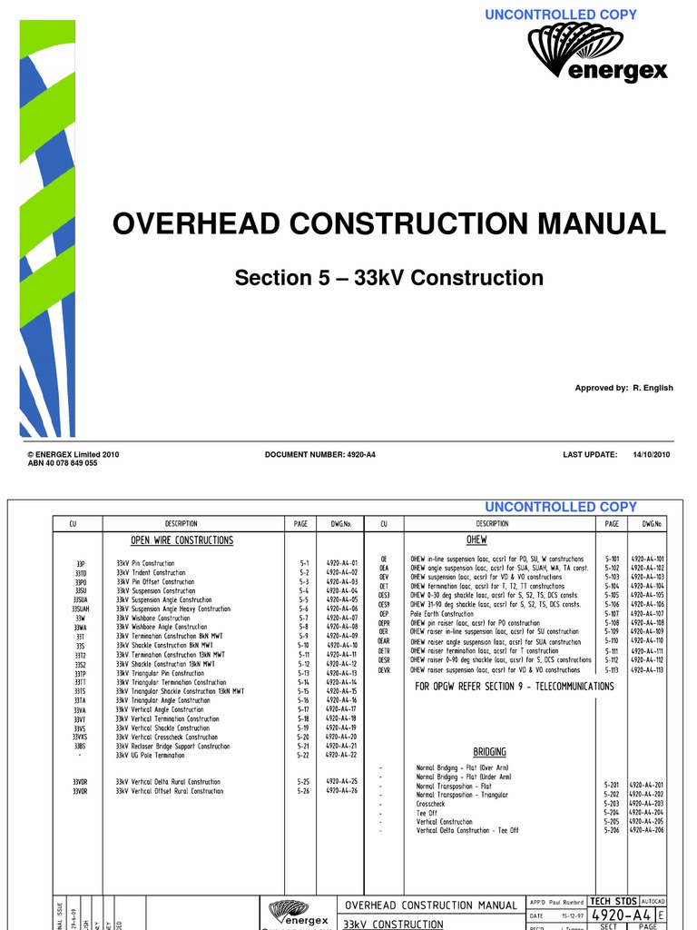 Overhead Construction Manual | PDF | Technology & Engineering