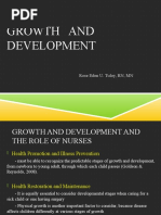 Growth and Development: Rose Eden U. Tuloy, RN, MN