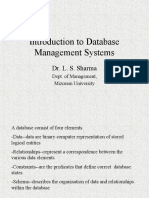 Introduction To Database Management Systems: Dr. L. S. Sharma