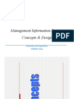 Management Information Systems Concepts & Design: Information and Organizations AMSIMR College