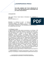 Brevi Osservazioni Sulla Condizione Del “Vivere Abitualmente Di Proventi Delittuosi”