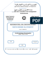 Menuiserie Batiment: Referentiel de Certification