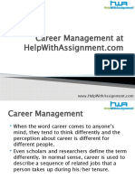 Career Management at Help With Assignment