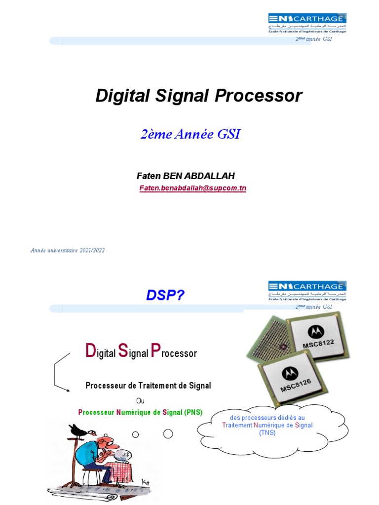 Cours Introduction - DSP | PDF | Processeur de signal numérique ...