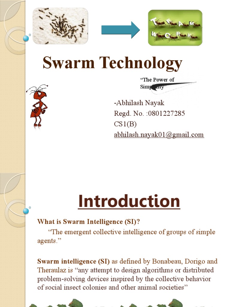 Swarm Technology: - Abhilash Nayak Regd. No.:0801227285 CS1 (B) | PDF ...