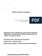 Tema 3 El Informe Psicológico