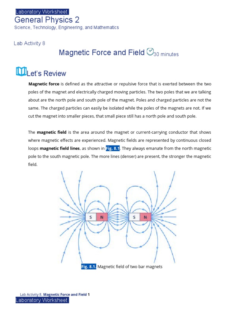 Exploring Fields A HandsOn Laboratory Activity on the