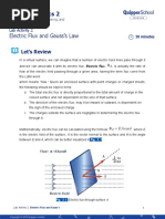 General Physics 2: Electric Flux and Gauss's Law