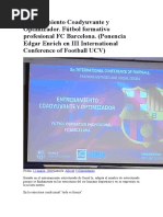 Entrenamiento Coadyuvante y Optimizador Sesion de Prueba