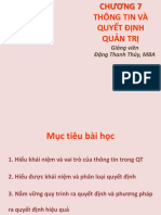 Chuong7 - Thong Tin Va Quyet Dinh Quan Tri