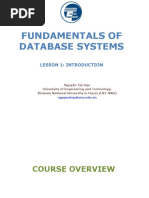 Fundamentals of Database Systems: Lesson 1: Introduction