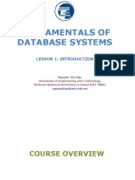 Fundamentals of Database Systems: Lesson 1: Introduction