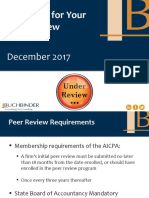 Preparing For Your Peer Review: December 2017