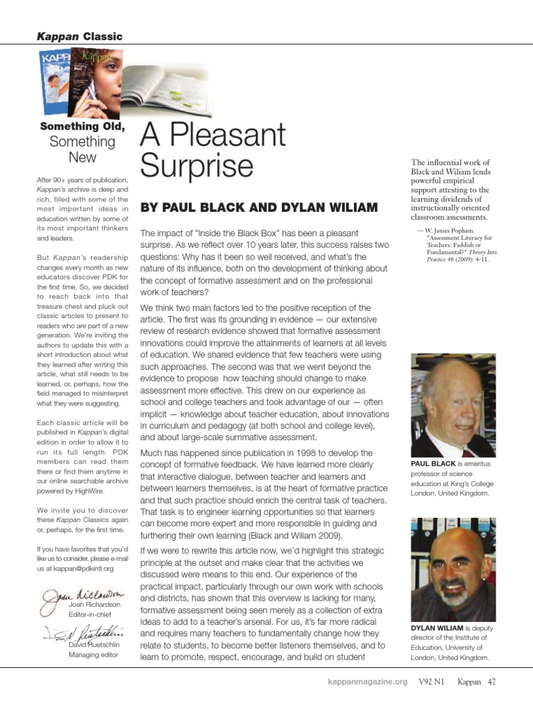 Inside Black Box | PDF | Educational Assessment | Teachers