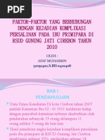 Download Faktor-faktor Yang Berhubungan Dengan Kejadian Komplikasi Persalinan Pada by Hanafi Ahmad SN53624294 doc pdf