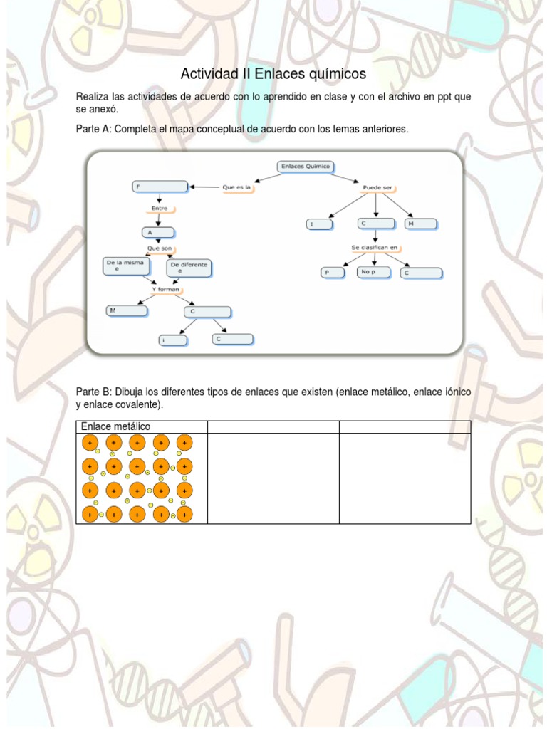 Actividad II Enlaces Químicos | PDF
