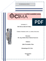 Técnicas de sutura en odontología: colchonero vertical, horizontal y en X