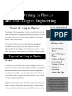 Guide For Writing in Physics and Dual-Degree Engineering