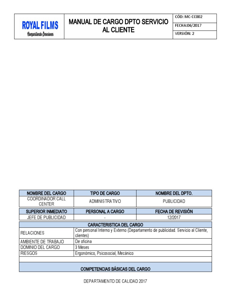 Manual Call Center | PDF | Centro de llamadas | Marketing