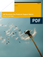 SAP Business One Platform Support Matrix Release 9.0 and Higher