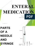 Parenteral Medication: Prepared By: Level II Instructors