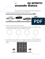 Ficha de Ordenar Datos para Segundo de Primaria