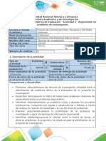 Guía de Actividades y Rúbrica de Evaluación - Actividad 2-Argumentar Un Problema de Investigación.