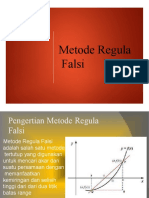 Sistem Persamaan Non Linier (Metode Regula Falsi)