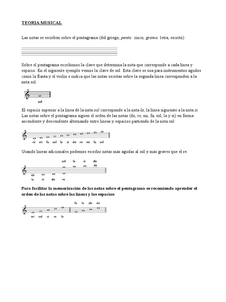 Fundamentos de Teoría Musical | PDF | Escala (música) | Escala menor