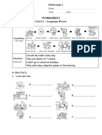 Unit 0.1 - Language Review: Worksheet