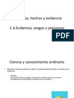 1.4. Evidencia, Sesgos y Prejuicios