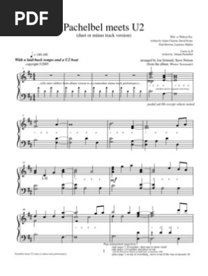 Jon Schmidt Pachelbel Meets U2 Duet Sheetmusictradecom Rock Music Leisure